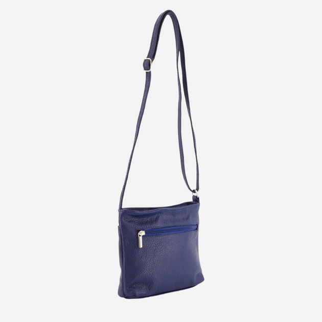 Torebka crossbody damska ze skóry naturalnej VENEZIA D002LENATOR038 Granatowa (5906140573594) - obraz 2