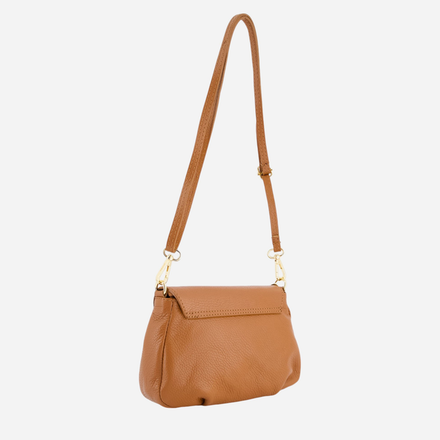 Torebka crossbody damska ze skóry naturalnej VENEZIA J026LECUTOR098 Brązowa (5906140584750) - obraz 2