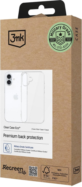 Панель 3MK ClearCase Eco для Apple iPhone 16 Plus Transparent (5903108597067) - зображення 2