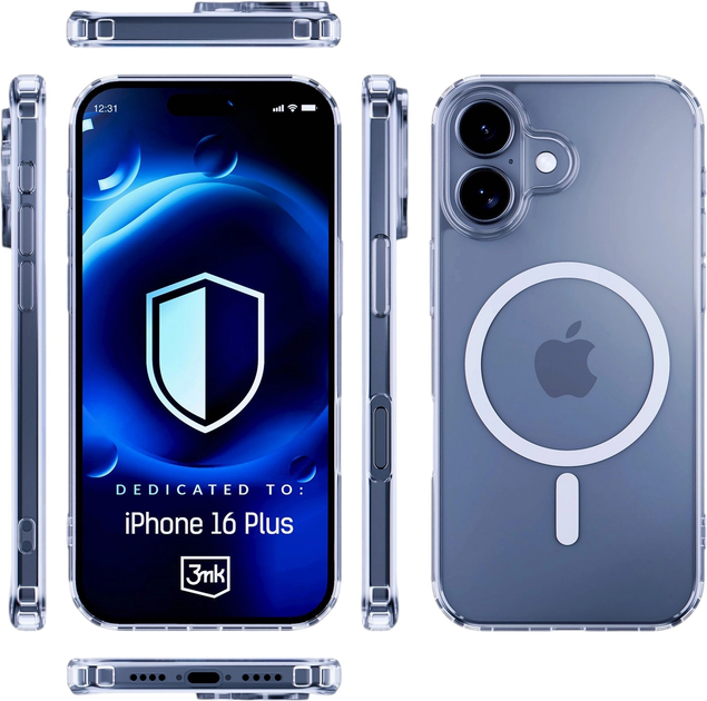 Панель 3MK MagCase для Apple iPhone 16 Plus Transparent (5903108585224) - зображення 3