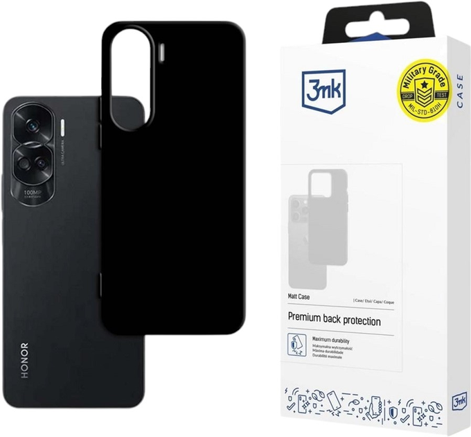 Панель 3MK Matt Case для Honor 90 Lite Black (5903108556873) - зображення 1