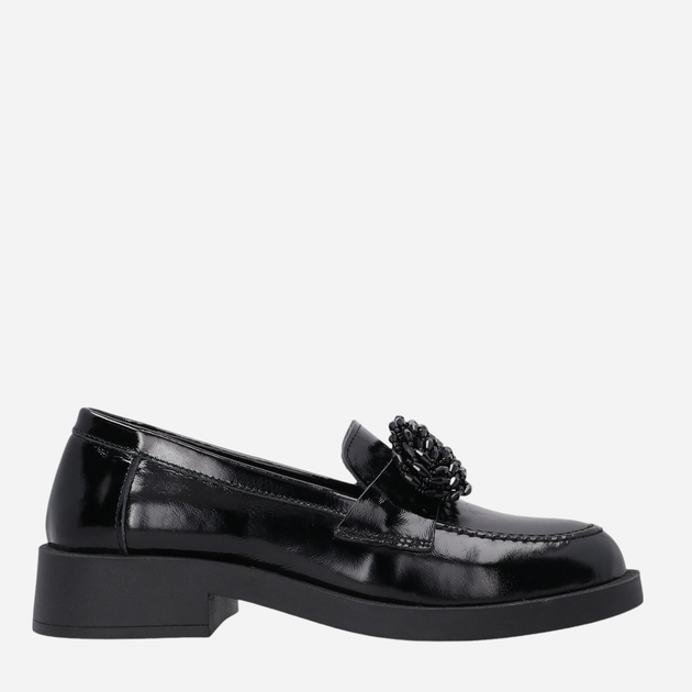 Loafersy damskie lakierowane VENEZIA B010PABLOBM046 39 25 cm Czarne (5906140526460) - obraz 1