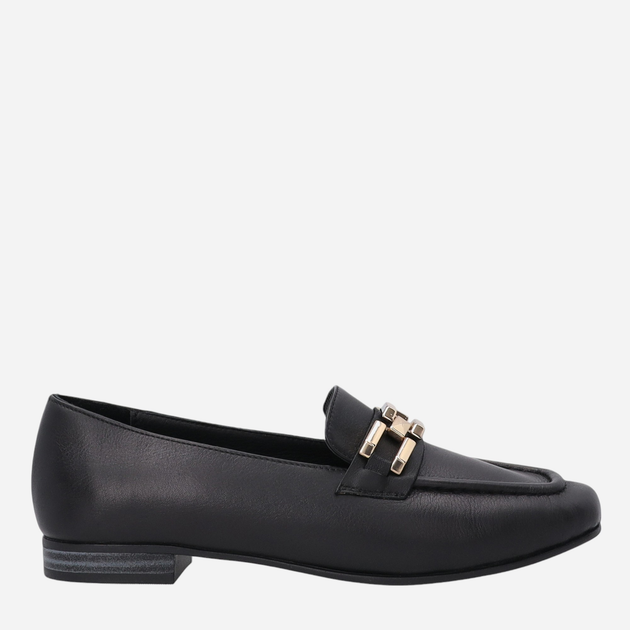 Loafersy damskie skórzane VENEZIA A014LEBLOBM028 37 24 cm Czarne (5906140520222) - obraz 1