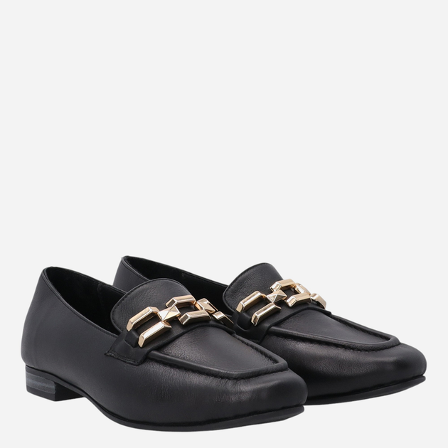 Loafersy damskie skórzane VENEZIA A014LEBLOBM028 37 24 cm Czarne (5906140520222) - obraz 2