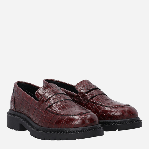 Loafersy damskie skórzane VENEZIA L046CRBOOBM034 40 26 cm Bordowe (5906140535004) - obraz 2