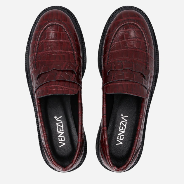 Loafersy damskie skórzane VENEZIA L046CRBOOBM034 38 24.5 cm Bordowe (5906140534984) - obraz 5