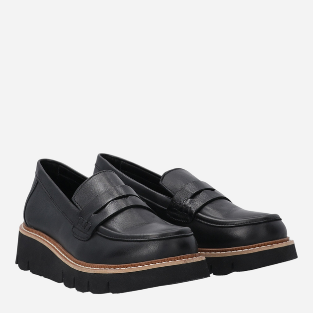 Loafersy damskie skórzane VENEZIA E011LEBLOBM041 40 26 cm Czarne (5906140542309) - obraz 2