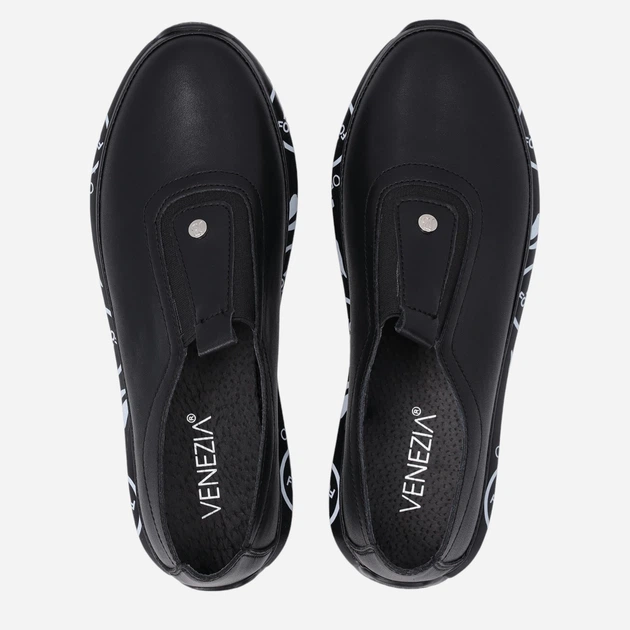 Buty wsuwane damskie skórzane VENEZIA S039LEBLOSP007 37 24 cm Czarne (5906140360583) - obraz 5