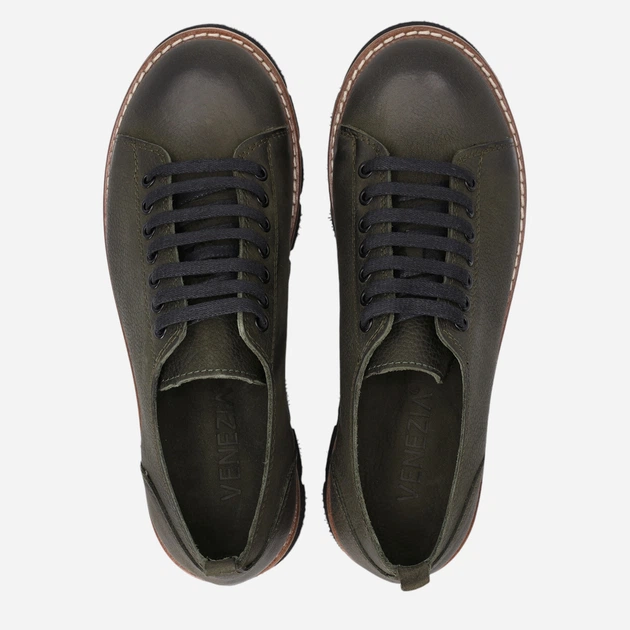 Жіночі туфлі зі шкіри VENEZIA E008NUKHOBL041 37 24 см Темно-зелені (5906140521533) - зображення 5