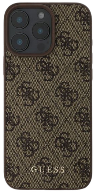 Панель Guess Hardcase 4G Classic для Apple iPhone 16 Pro Max Brown (GUHCP16XG4GFBR) - зображення 3