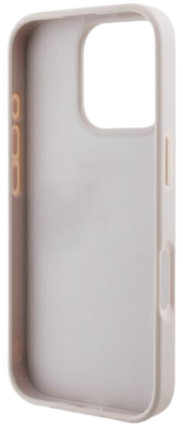 Etui Guess Hardcase Leather 4G Triangle Strass do Apple iPhone 16 Pro Max Pink (GUHCP16XP4TDPP) - obraz 7