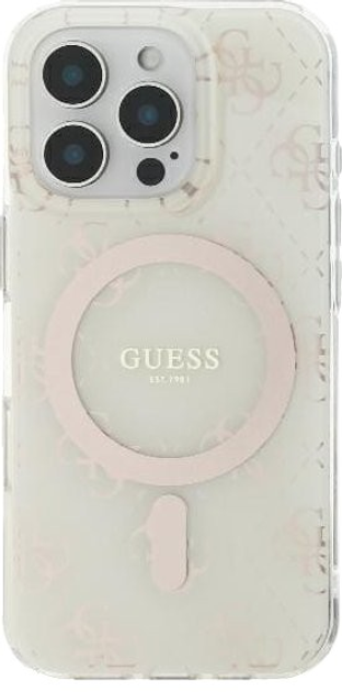 Etui Guess Hardcase IML 4G MagSafe do Apple iPhone 16 Pro White (GUHMP16LH4DTEH) - obraz 2