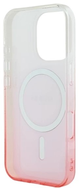 Etui Guess Hardcase IML Glitter Gradient MagSafe do Apple iPhone 16 Pro Pink (GUHMP16LHGRCELP) - obraz 7