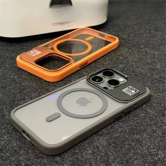Чохол iPhone 15 Pro Max Crystal Stand Double with MagSafe dark blue - Фото 2 Чохол iPhone 15 Pro Max Crystal Stand Double with MagSafe dark blue - изображение 2
