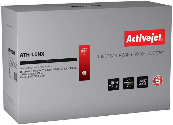 Тонер-картридж Activejet для HP 11X Q6511X i Canon CRG-710H Black (5904356291868) - зображення 1