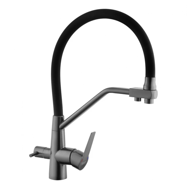 Смеситель для кухни с подключением к фильтру Kroner KRP Edelstahl Klassisch - PVD03817BLK - изображение 3