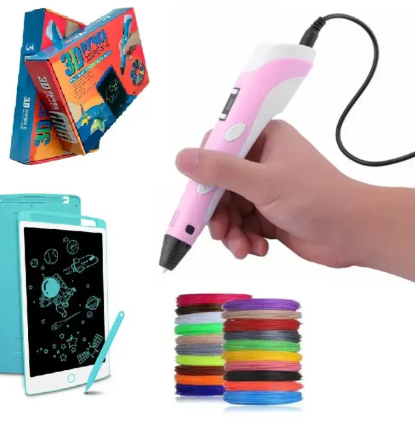 3D ручка с планшетом для рисования, детский набор, 3D Pen 6, модель AND436 - изображение 2