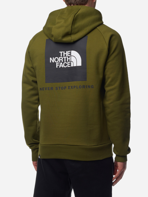 Худі чоловіче The North Face Raglan Redbox NF0A2ZWUPIB L Оливкове (196575387421) - зображення 2