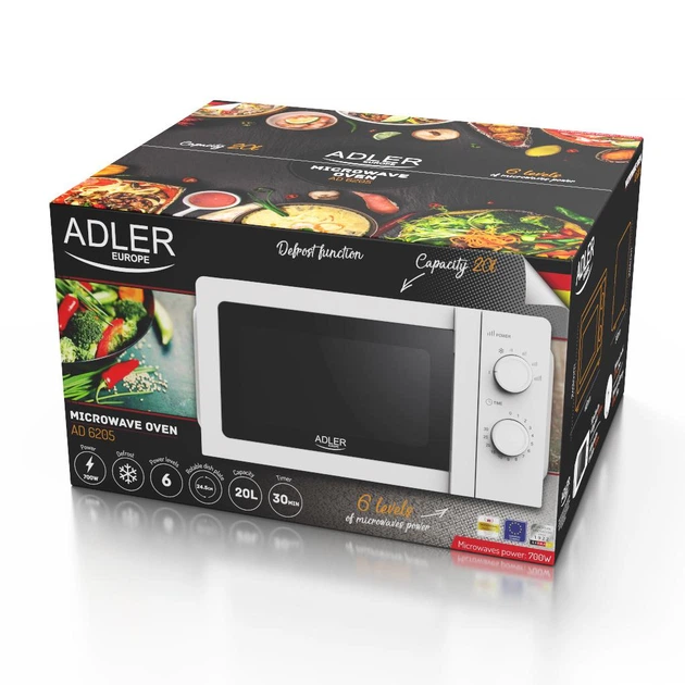 Мікрохвильова піч Adler AD 6205 20L - зображення 6