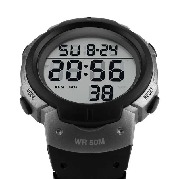 Наручные мужские часы Skmei 1068TN с подсветкой 5 АТМ Titanium (7_01113) - Фото 3 Наручные мужские часы Skmei 1068TN с подсветкой 5 АТМ Titanium (7_01113) - изображение 3