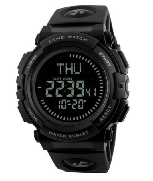 Наручные мужские часы Skmei 1290BK с подсветкой 5 АТМ Black (7_01135) - изображение 2