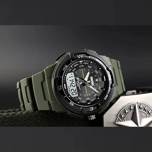 Наручные мужские часы Skmei 4541/1454AG Украниа Army Green/Black (7_01134) - Фото 3 Наручные мужские часы Skmei 4541/1454AG Украниа Army Green/Black (7_01134) - изображение 3