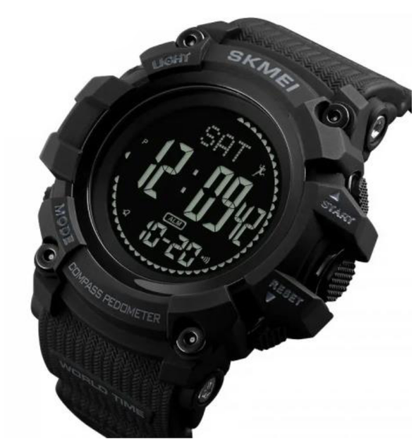 Наручные мужские часы Skmei 1356BK с подсветкой 5 АТМ Black (7_01116) - Фото 3 Наручные мужские часы Skmei 1356BK с подсветкой 5 АТМ Black (7_01116) - изображение 3