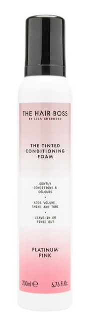 Кондиціонер для волосся blond The Hair Boss Tinted Foam тонуючий у пінці Рожевий 200 мл (5060427359315) - зображення 1