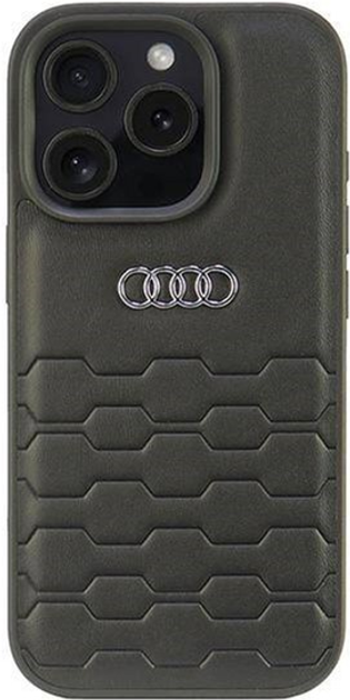 Etui Audi Synthetic Leather do Apple iPhone 16 Pro Black (6955250228428) - obraz 1