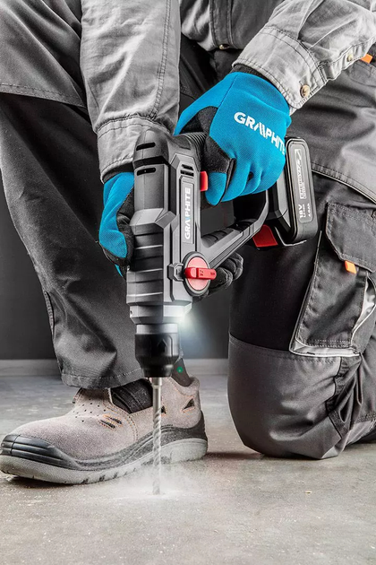 Akumulatorowa młotowiertarka Graphite SDS+ Energy+ 18 V 58G009 bez akumulatora i ładowarki (5902062035370) - obraz 7