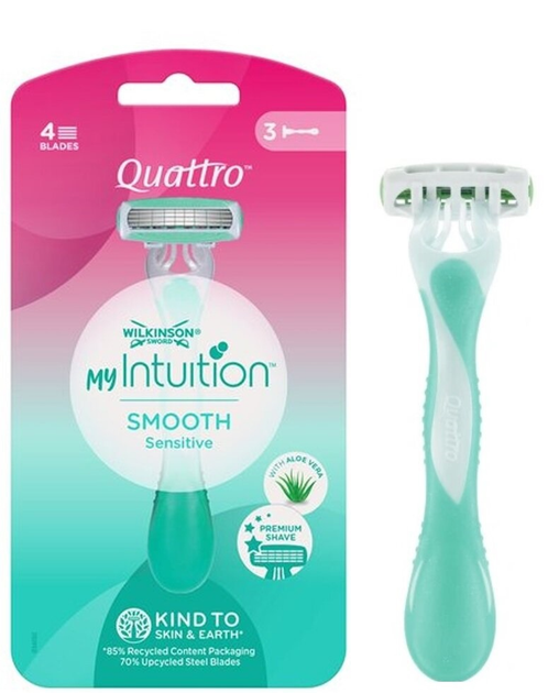 Набір для гоління Wilkinson Quattro For Women Sensitive для жінок 3 шт (4027800429103) - зображення 2