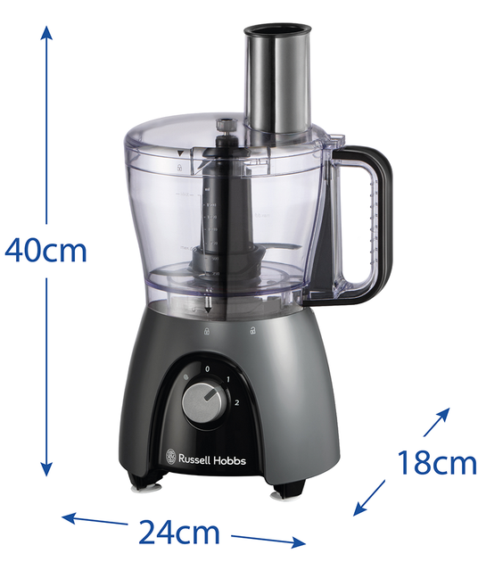 Кухонний комбайн RUSSELL HOBBS 27111-56 Matte Charcoal Food Processor - Фото 6 Кухонний комбайн RUSSELL HOBBS 27111-56 Matte Charcoal Food Processor - зображення 6