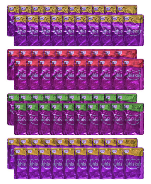 Opakowanie mokrej karmy dla kotów Whiskas Mix smaków w sosie 80 x 85 g (5900951302282) - obraz 3