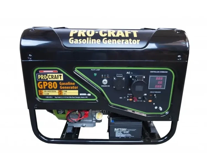 Бензиновий генератор Procraft GP80 7,5 кВт - Фото 1 Бензиновий генератор Procraft GP80 7,5 кВт - зображення 1