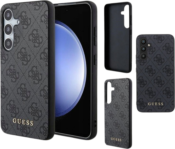 Etui Guess Hardcase 4G Metal Gold Logo do Samsung Galaxy A35 A356 Black (GUOHCSA35G4GFGR) - obraz 10