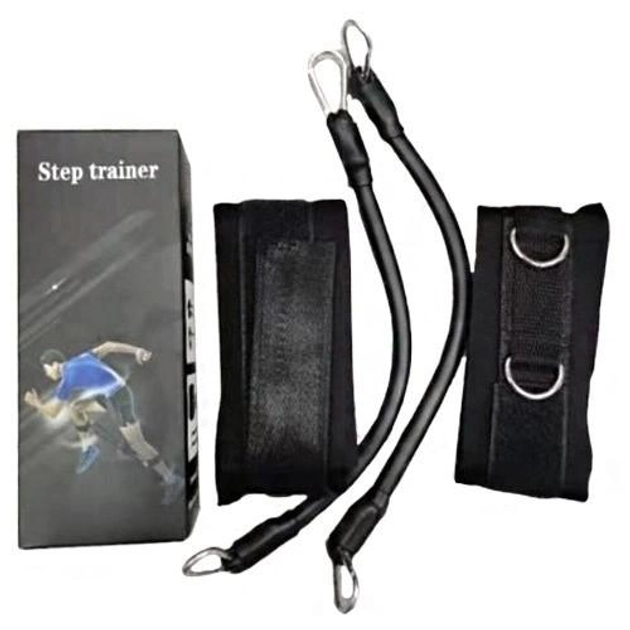 Еспандер для стрибків та бігу Step Trainer тренувальна система для силових тренувань Чорний (КМ-1412) - Фото 1 Еспандер для стрибків та бігу Step Trainer тренувальна система для силових тренувань Чорний (КМ-1412) - зображення 1