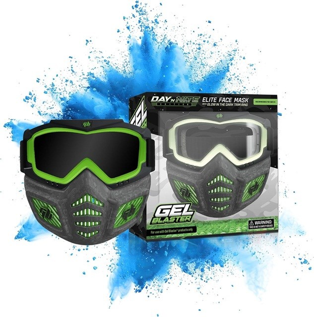 Тактична маска для обличчя Gel Blaster Elite світиться в темряві та знімними окулярами (0850049582476) - зображення 4