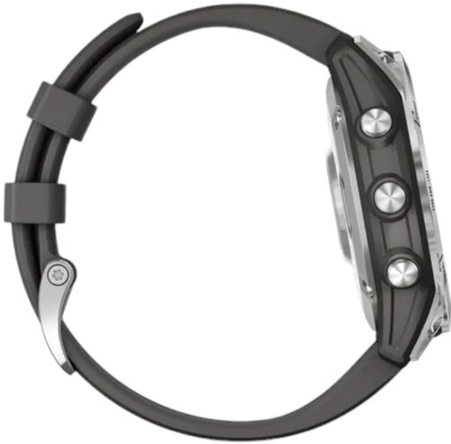 Спортивний годинник Garmin Fenix 7 47 mm Silver with Graphite Band (010-02540-01) - зображення 3