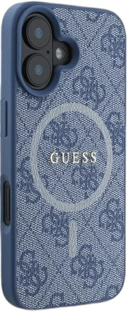 Панель Guess Hardcase 4G Ring Classic Logo MagSafe для Apple iPhone 16 Plus Blue (GUHMP16MG4GFRB) - зображення 4