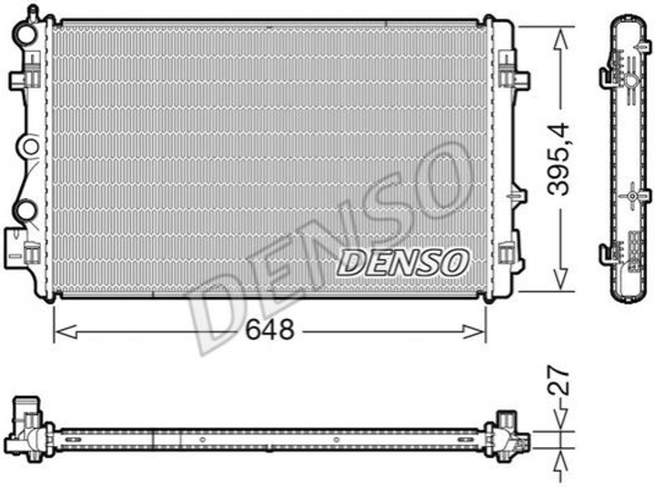 Радіатор охолодження двигуна DENSO DRM32051 Audi A1; Seat Ibiza; Volkswagen Polo; Skoda Fabia 6R0121253D, 6R0121253G, 6R0121253H - зображення 1