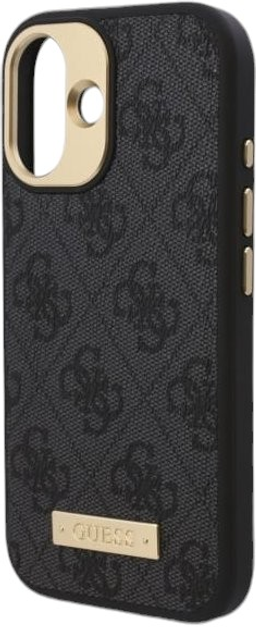 Панель Guess Hardcase 4G Logo Plate MagSafe MagSafe для Apple iPhone 16 Plus Black (GUHMP16MU4GPRK) - зображення 6