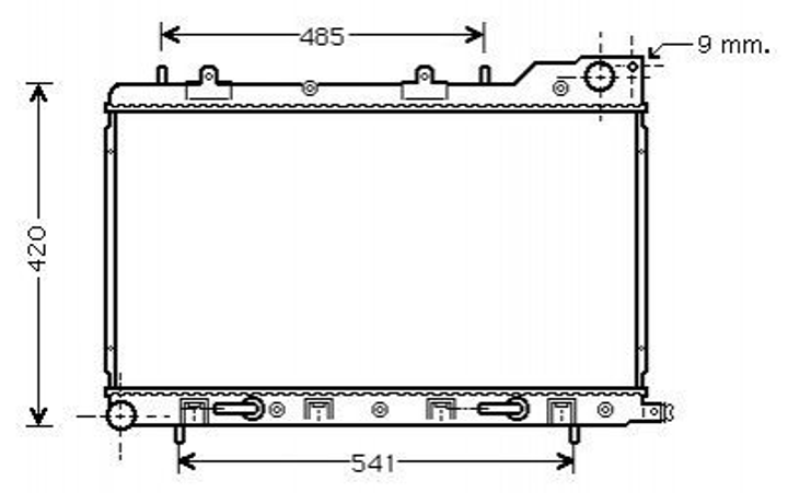 Радиатор охлаждения двигателя STARLINE SU2054 Subaru Forester 45111SA010, 45111SA011, 45111SA090 - изображение 1