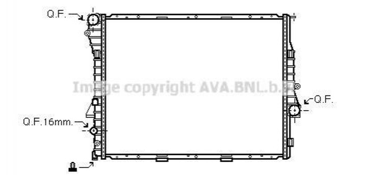 Радиатор охлаждения двигателя AVA COOLING BWA2276 BMW X5 1439101, 17101439101 - изображение 1