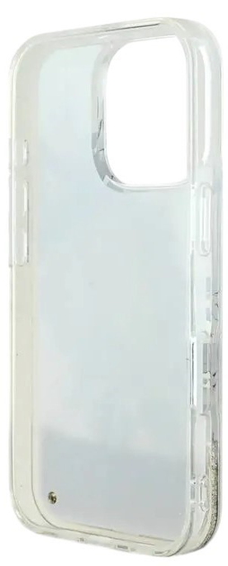 Etui Guess Hardcase Liquid Glitter Flower MagSafe do Apple iPhone 16 Beige (GUHMP16SLFMWTE) - obraz 3