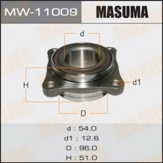 Подшипник ступицы MASUMA MW11009 Toyota Land Cruiser, 4-Runner; Lexus GX 4357060011, 4357060010 - изображение 1