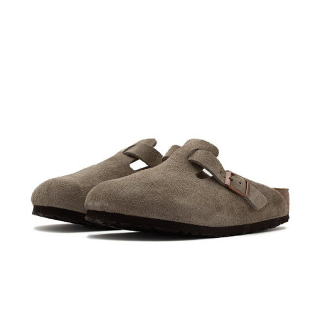 【BIRKENSTOCK】Boston BS Birkenstock Boston BS Taupe женские шлепанцы кожаные тапки