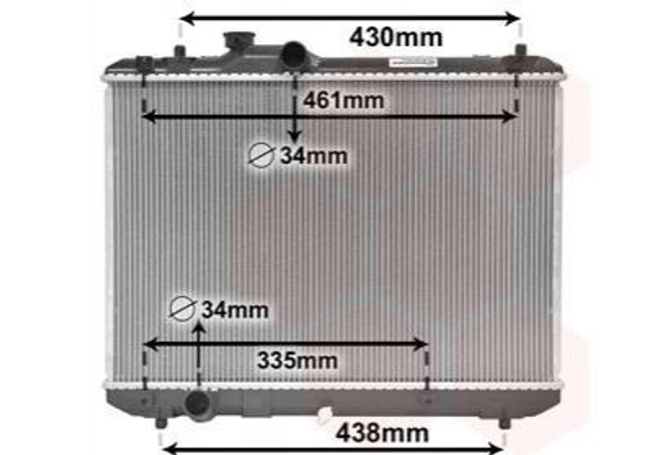 Радіатор охолодження двигуна Van Wezel 52002083 Suzuki Swift 1770062J00, 1770062J00000 - зображення 2