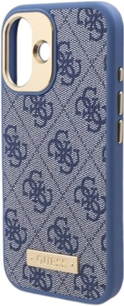 Etui Guess Hardcase 4G Logo Plate MagSafe do Apple iPhone 16 Blue (GUHMP16SU4GPRB) - obraz 6