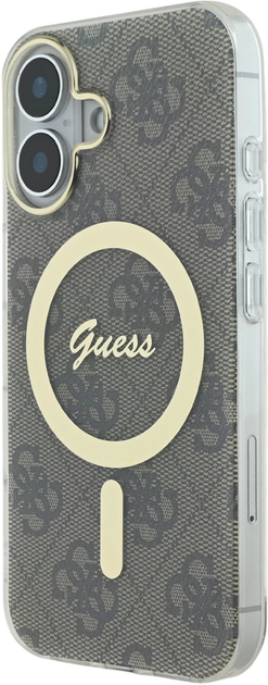 Панель Guess Hardcase IML 4G MagSafe для Apple iPhone 16 Brown (GUHMP16SH4DTEW) - зображення 2