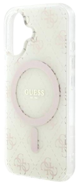 Панель Guess Hardcase IML 4G MagSafe для Apple iPhone 16 White (GUHMP16SH4DTEH) - зображення 6